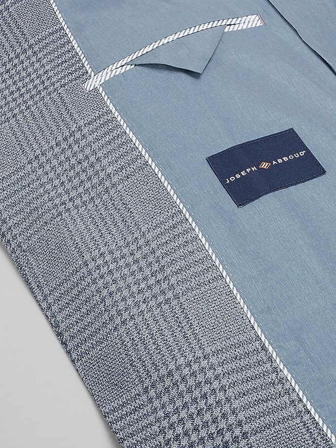 Joseph Abboud Modern Fit Plaid Sport Coat, Light Blue - Image 6 of 8