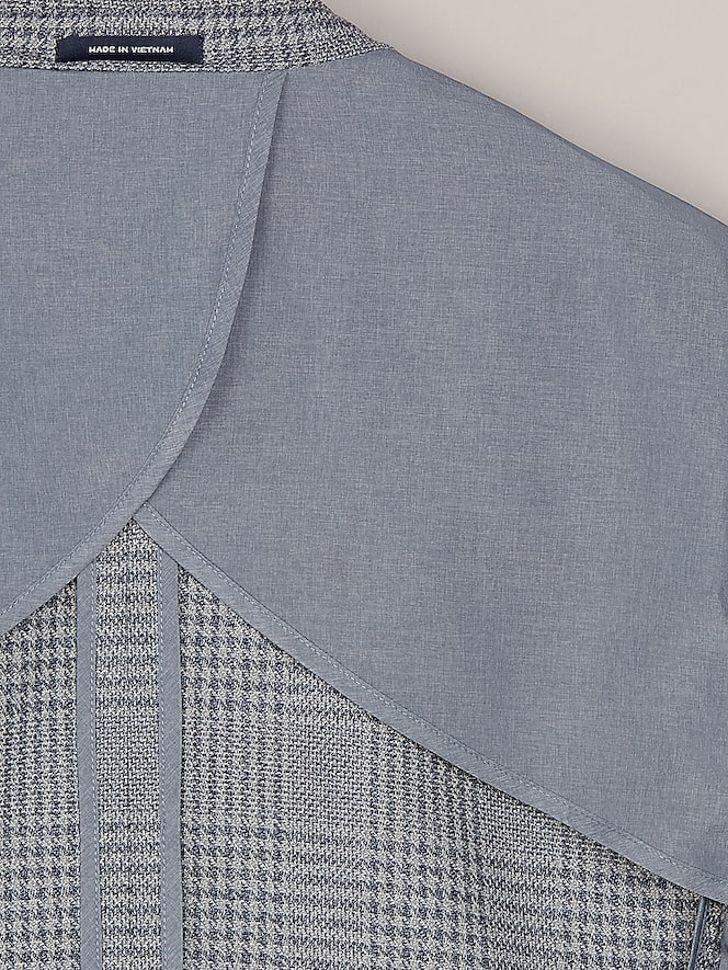 Joseph Abboud Modern Fit Plaid Sport Coat, Light Blue - Image 7 of 8