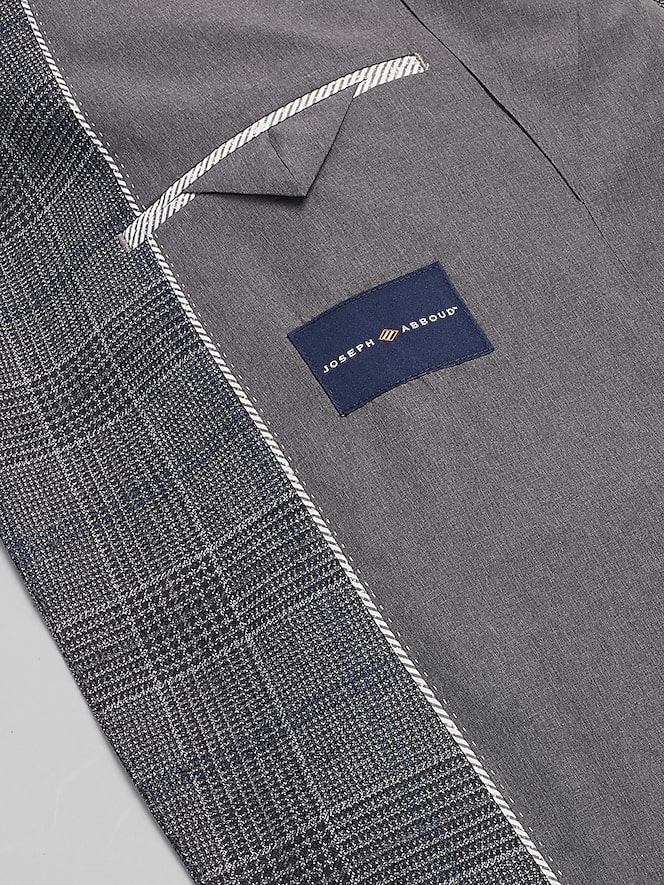 Joseph Abboud Classic Fit Plaid Sport Coat, Grey - Image 6 of 8