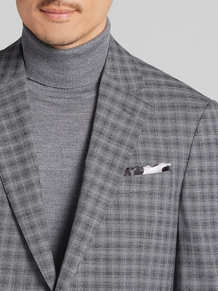 Awearness Kenneth Cole Modern Fit Check Sport Coat, Medium Grey