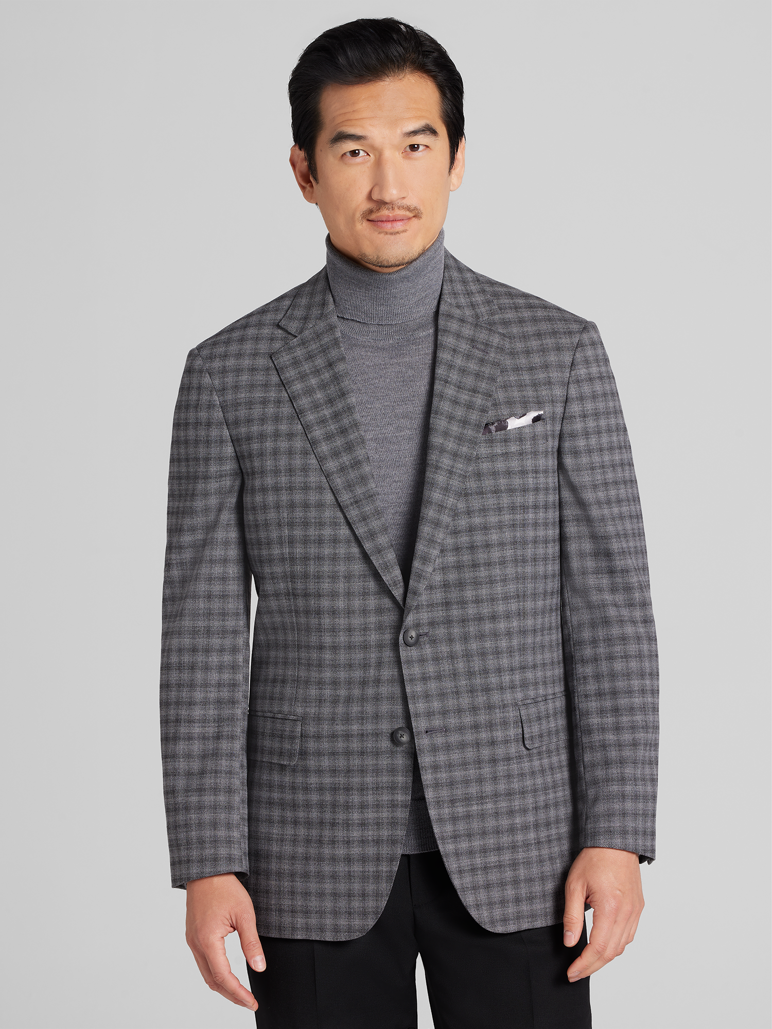 Awearness Kenneth Cole Modern Fit Check Sport Coat, Medium Grey