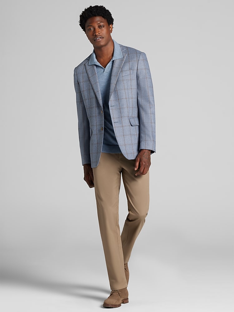 Joseph Abboud Modern Fit Windowpane Sport Coat, Light Blue | Men's