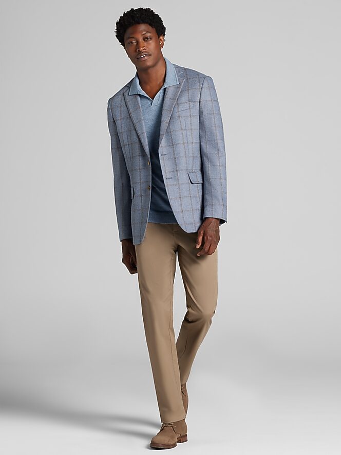 Joseph Abboud Modern Fit Windowpane Plaid Sport Coat