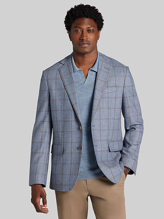Joseph Abboud Modern Fit Windowpane Plaid Sport Coat