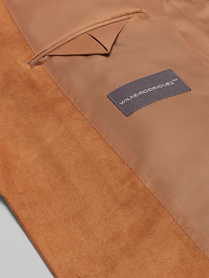 Wilke-Rodriguez Modern Fit Microsuede Sport Coat, Pantone Chamois - Image 6 of 7