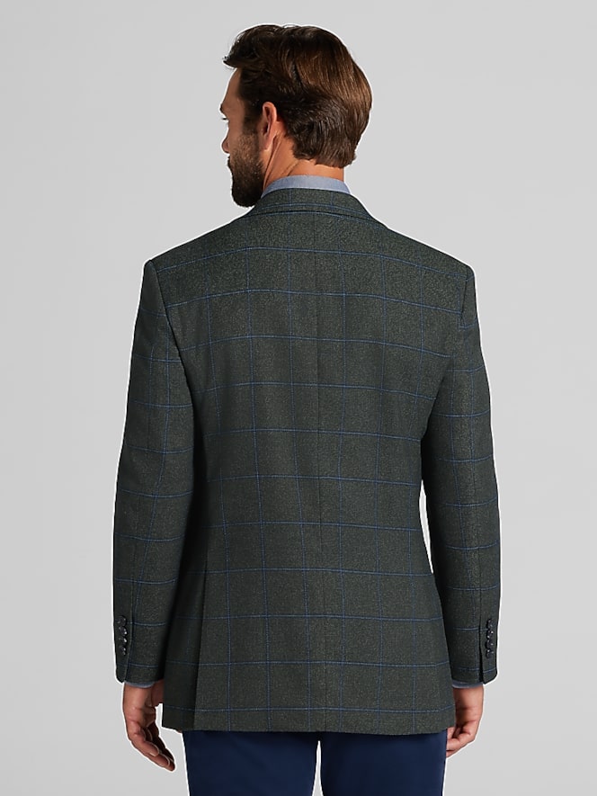 Wilke-Rodriguez Modern Fit Windowpane Plaid Sport Coat