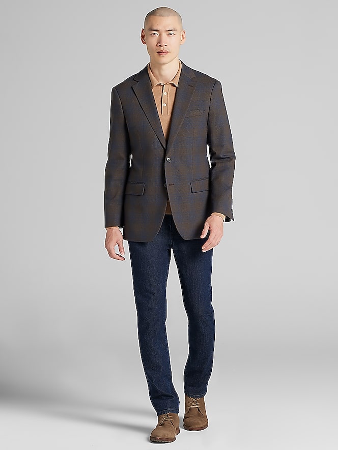 Wilke-Rodriguez Modern Fit Subtle Plaid Sport Coat