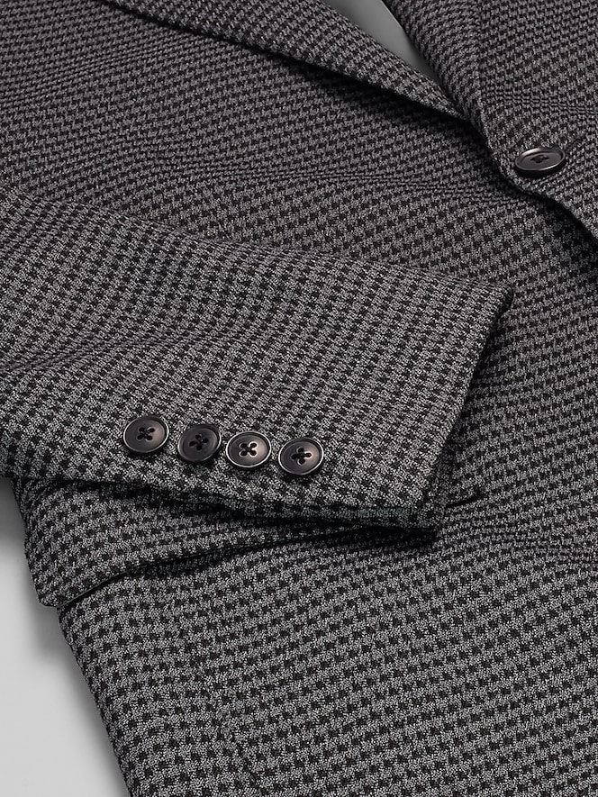 Wilke-Rodriguez Modern Fit Houndstooth Tic Weave Sport Coat