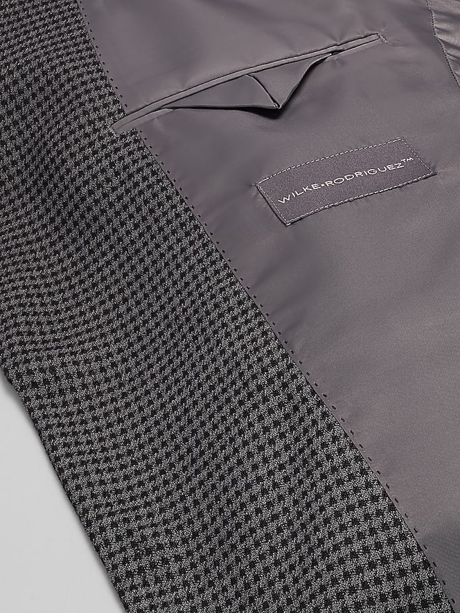 Wilke-Rodriguez Modern Fit Houndstooth Tic Weave Sport Coat