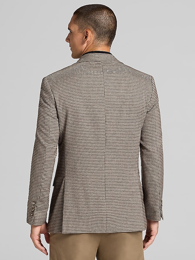 Wilke-Rodriguez Modern Fit Houndstooth Tic Weave Sport Coat