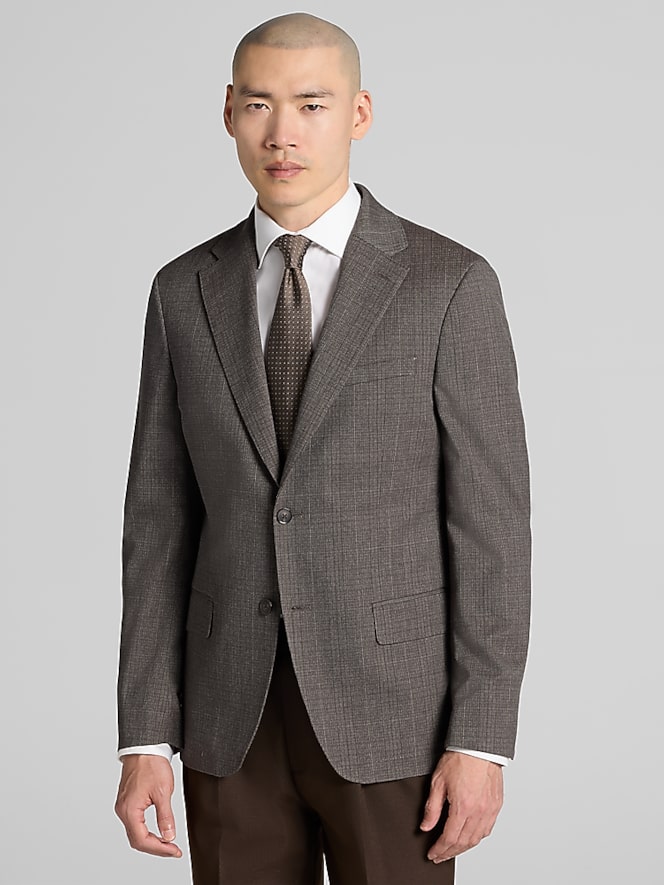 Calvin Klein Slim Fit Plaid Sport Coat
