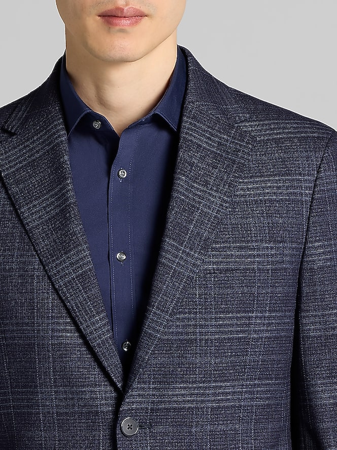 Calvin Klein Slim Fit Plaid Sport Coat