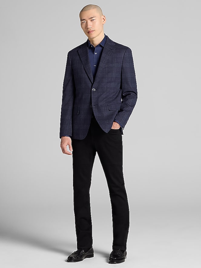 Calvin Klein Slim Fit Plaid Sport Coat