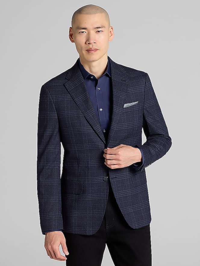 Calvin Klein Slim Fit Plaid Sport Coat