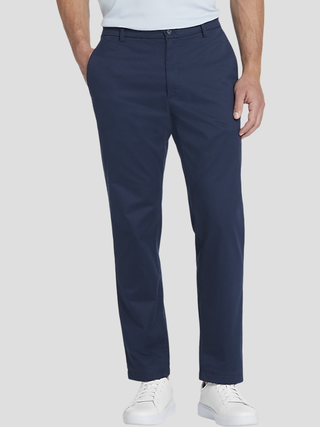 Joseph Abboud Men's Modern Fit Comfort Stretch Chinos , Navy / Blue