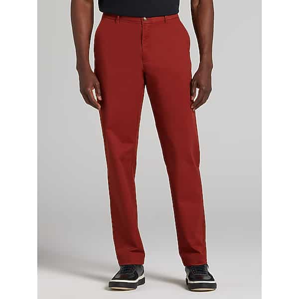 Joseph Abboud Men's Modern Fit Comfort Stretch Chinos Rust - Size: 42W x 32L