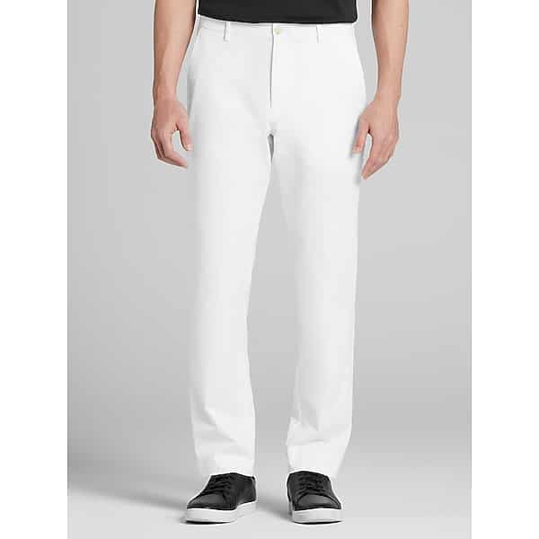 Joseph Abboud Men's Modern Fit Comfort Stretch Chinos White - Size: 34W x 32L