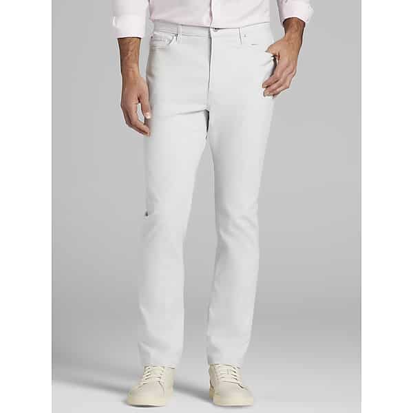 Joseph Abboud Big & Tall Men's Slim Fit Comfort Stretch 5-Pocket Pants Stone - Size: 48W x 32L TMW20KB48204