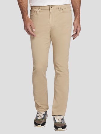 Slim Fit Adjustable Waist Stretch Casual Pants