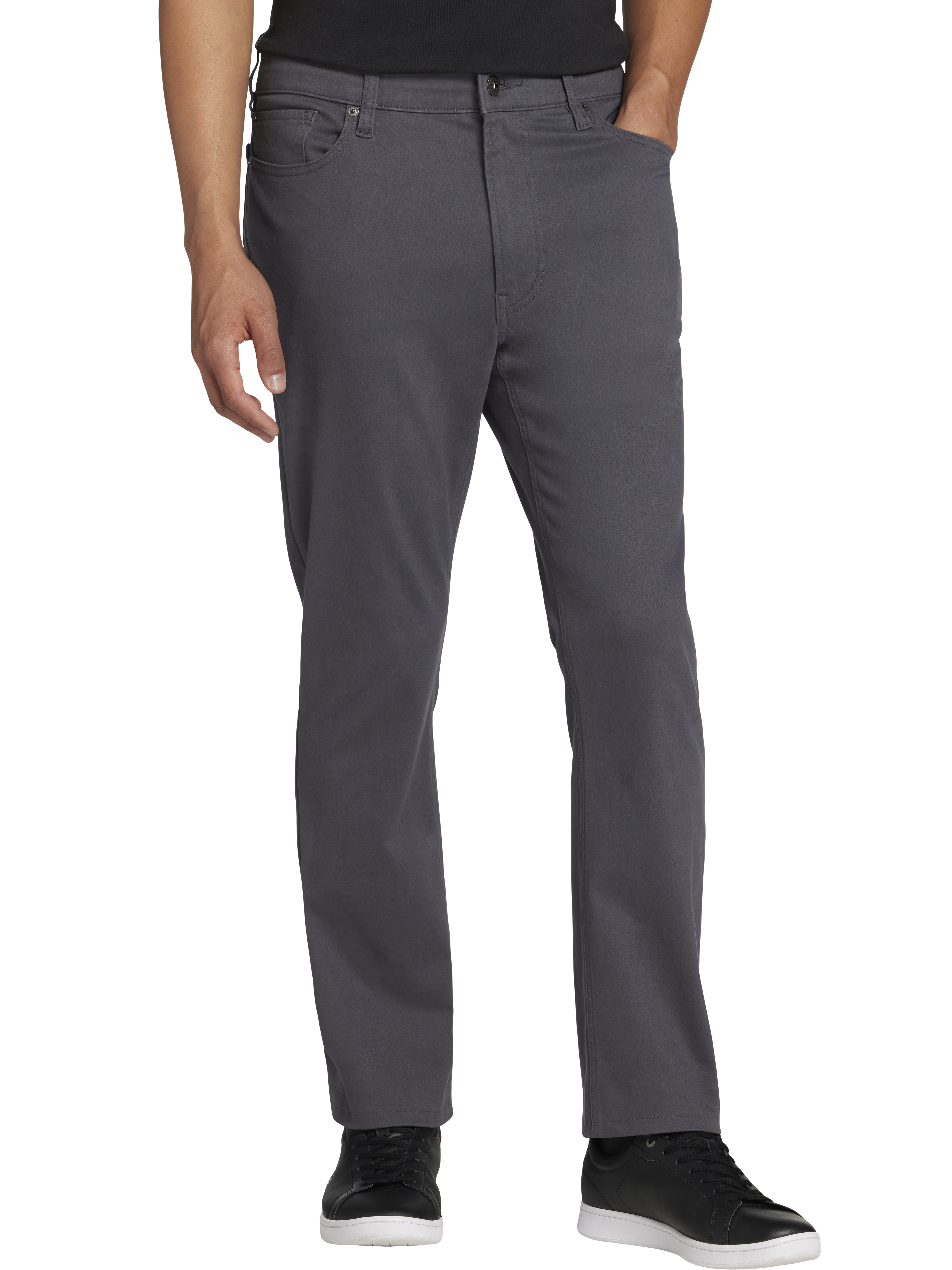 Joseph Abboud Slim Fit Comfort Stretch 5-Pocket Pants, Charcoal