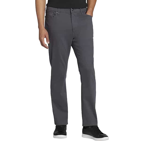 Joseph Abboud Big & Tall Men's Slim Fit Comfort Stretch 5-Pocket Pants Charcoal - Size: 46W x 32L