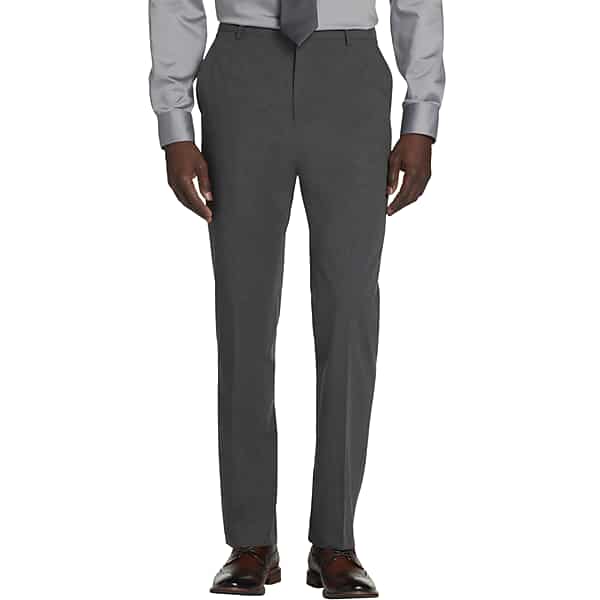 Joseph Abboud Big & Tall Men's Modern Fit Comfort Stretch Dress Pants Charcoal