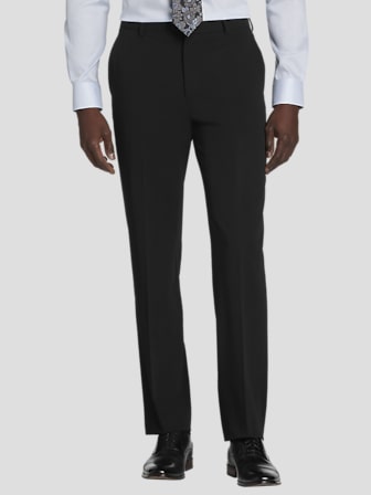 tapered dress pants black dress loafers men Florsheim Mens Black Slip-on Penny Loafer Leather Dress Shoes – The Suit  Depot