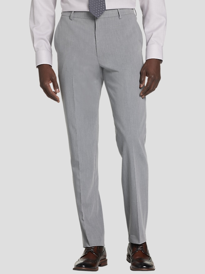Joseph Abboud Big & Tall Men's Modern Fit Luxe Dress Pants , Grey / Gray