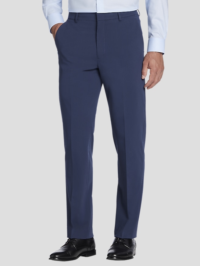 Joseph Abboud Men's Modern Fit Luxe Dress Pants , Navy / Blue