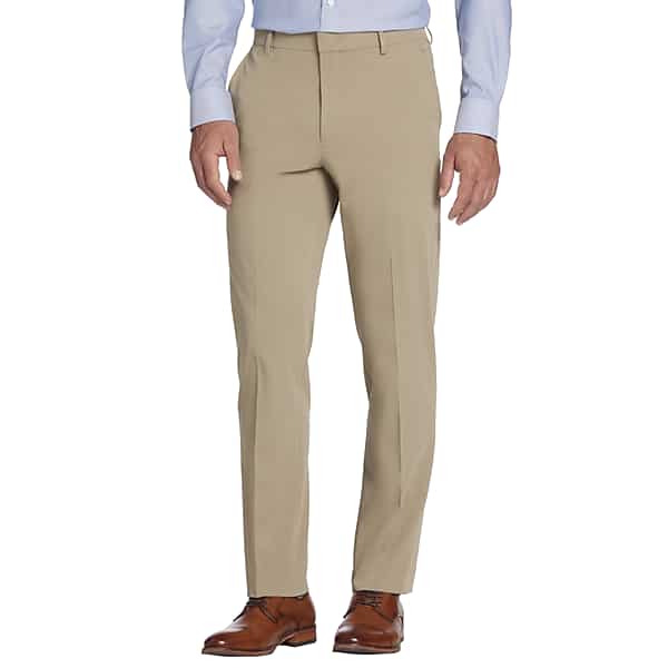 Joseph Abboud Men's Modern Fit Luxe Dress Pants Khaki - Size: 44W x 32L TMW214B44218
