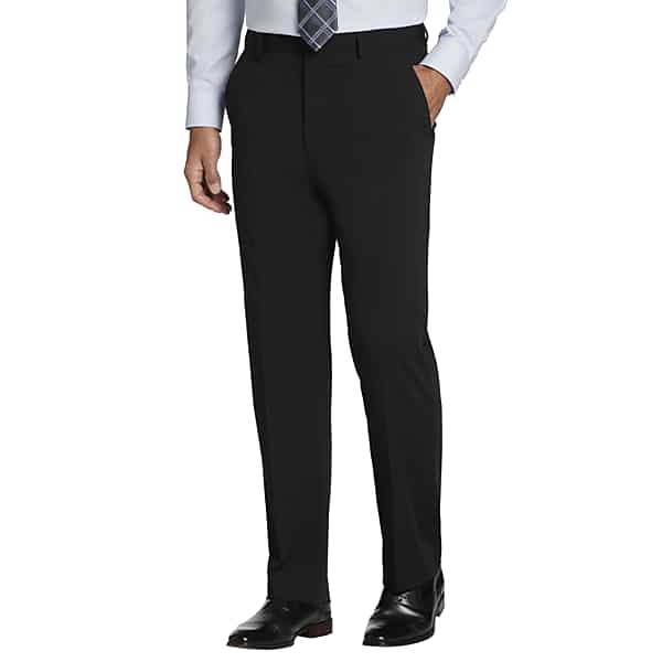 Joseph Abboud Big & Tall Men's Classic Fit Luxe Dress Pants Black - Size: 48W x 30L TMW216B48002