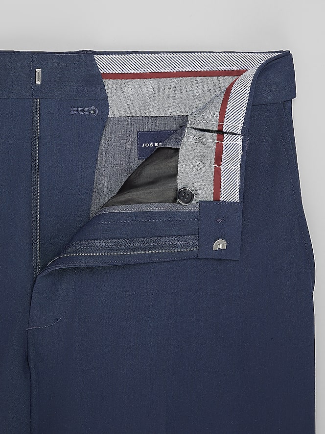 Joseph Abboud Classic Fit Luxe Stretch Dress Pants, Navy - Image 4 of 4