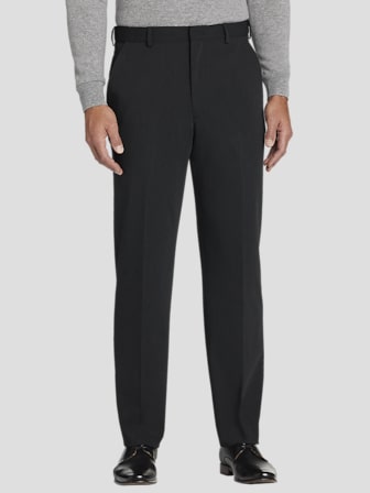 men's dark grey dress pants Wool Blend Dress Pants for Tall Men in Anthracite Tweed 28 / 36 / Anthracite Tweed main image 0