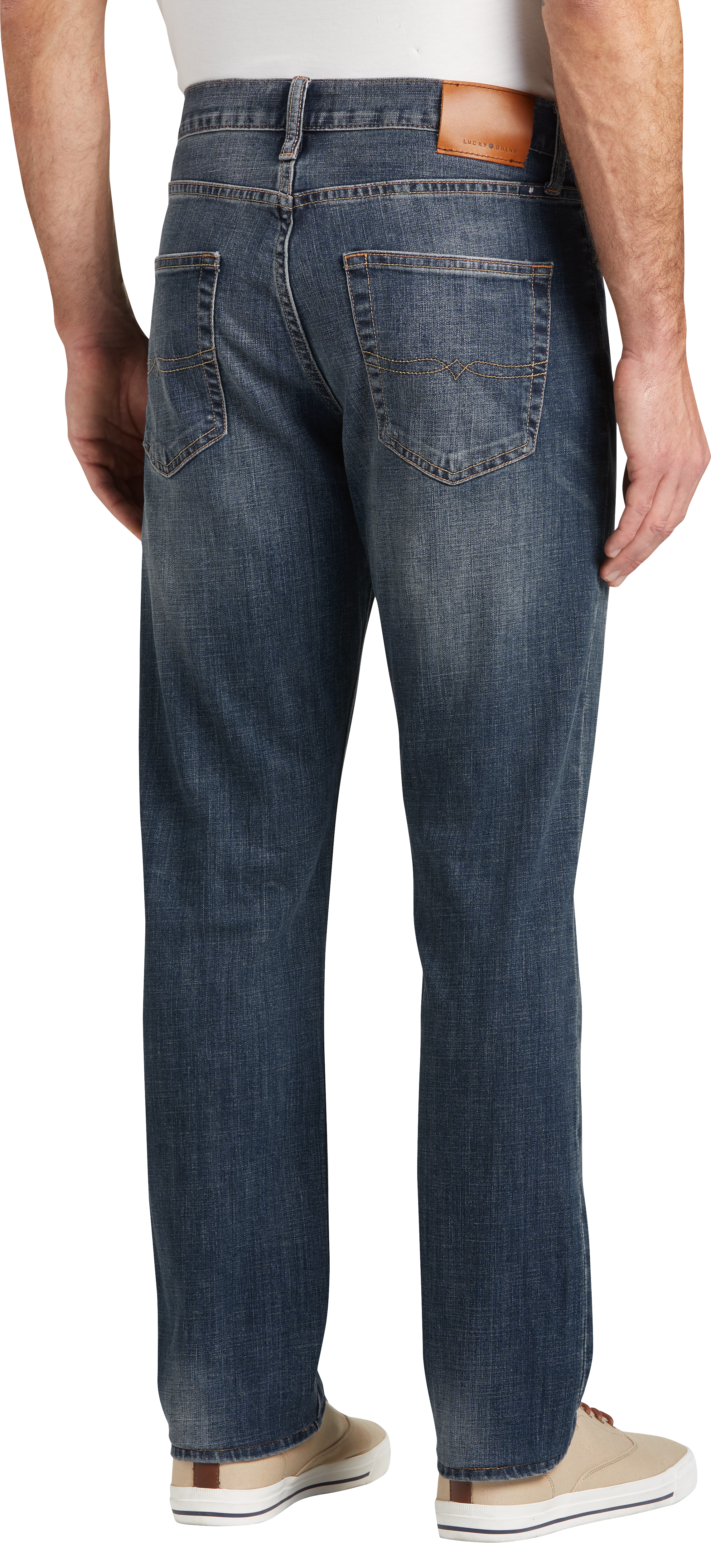 Athletic Fit Regular Leg Classic Denim Jeans