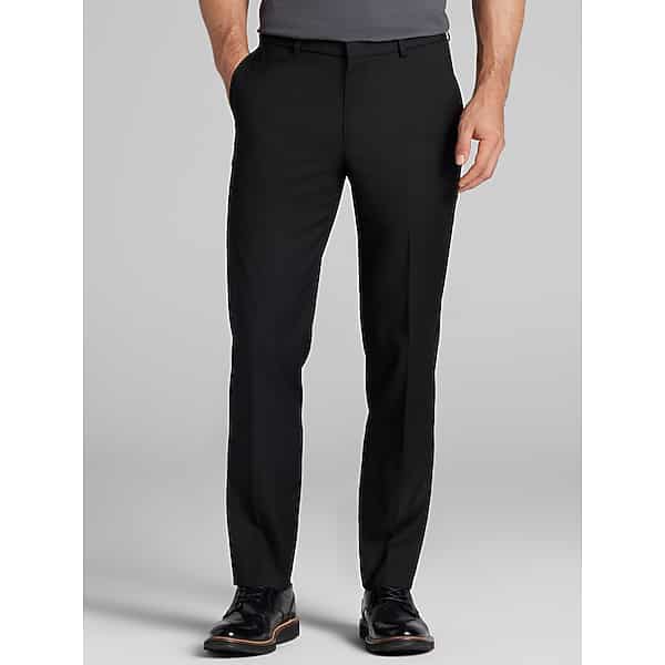 Awearness Kenneth Cole Men's CHILLFLEX Slim Fit Performance Dress Pants Black - Size: 36W x 32L