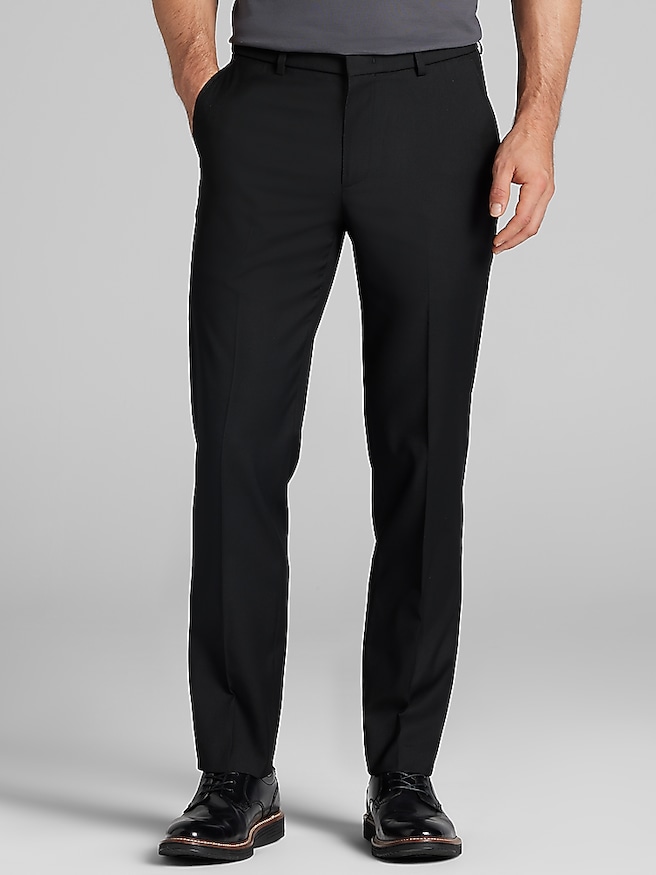 Awearness Kenneth Cole Men's CHILLFLEX Slim Fit Performance Dress Pants , Black