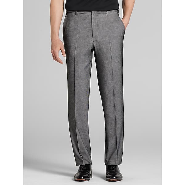 Awearness Kenneth Cole Men's Modern Fit Dress Pants Salt And Pepper - Size: 30W x 30L