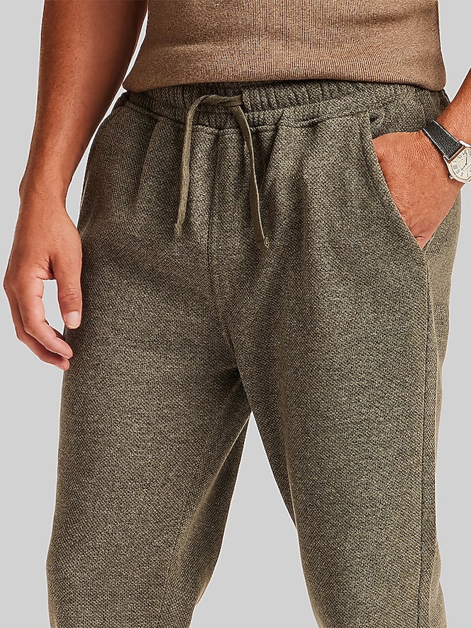 Weatherproof Vintage Regular Fit Pebble Fleece Jogger Pants, Forest Night - Image 3 of 4
