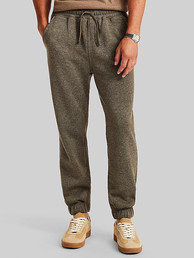 Weatherproof Vintage Regular Fit Pebble Fleece Jogger Pants, Forest Night - Image 1 of 4