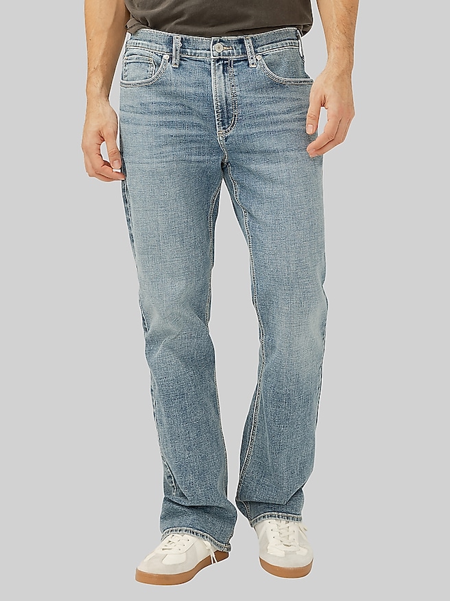 Silver Jeans Men's Zac Relaxed Fit Straight Leg Jeans , Yosemite / Blue
