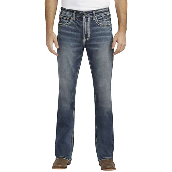 Silver Jeans Co. Men's Classic Fit Straight Leg Washable Jeans Dark Wash - Size: 31W x 34L