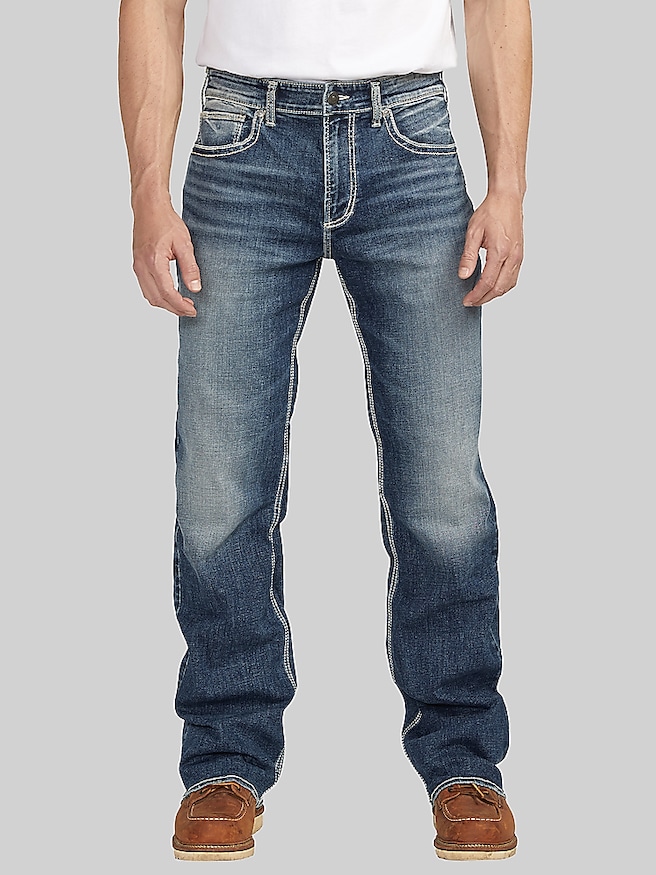 Silver Jeans Men's Zac Relaxed Fit Straight Leg Jeans , Indigo / Blue