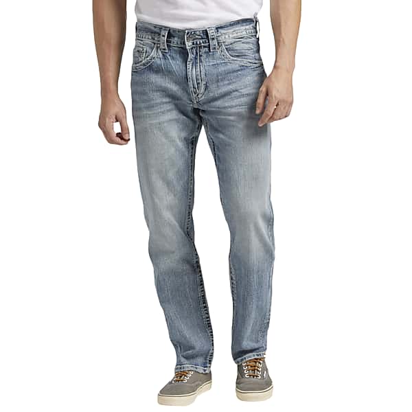 Silver Jeans Men's Athletic Fit Tapered Leg Lightweight Casual Jeans Medium Wash - Size: 31W x 30L