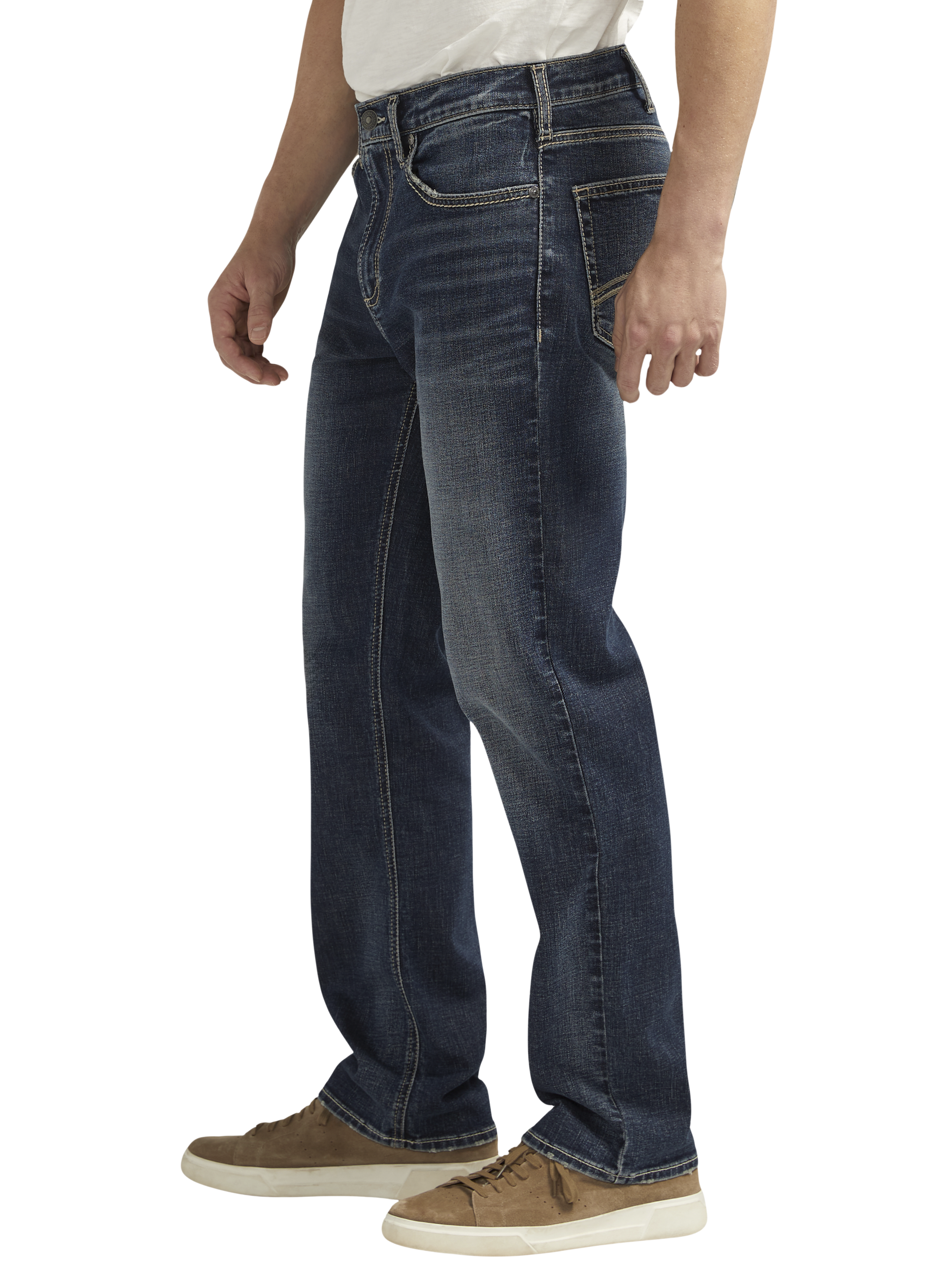 Classic Fit Straight Leg Denim Jeans