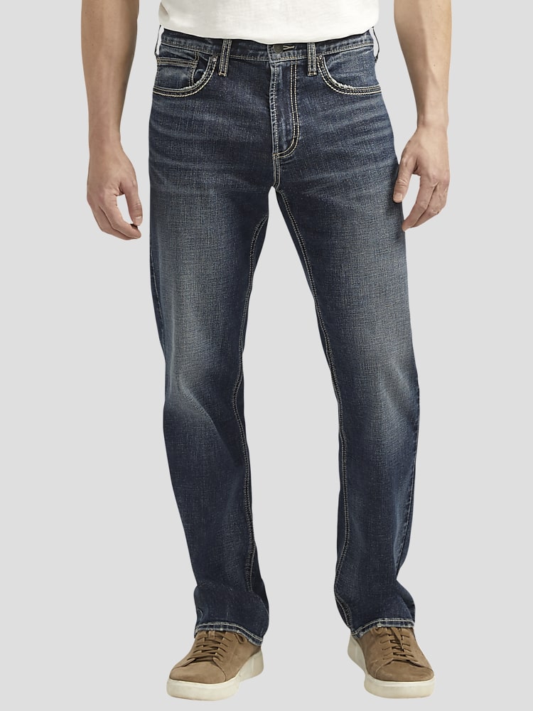 Silver Jeans Classic Fit Straight Leg Denim Jeans Jeans Men s Wearhouse