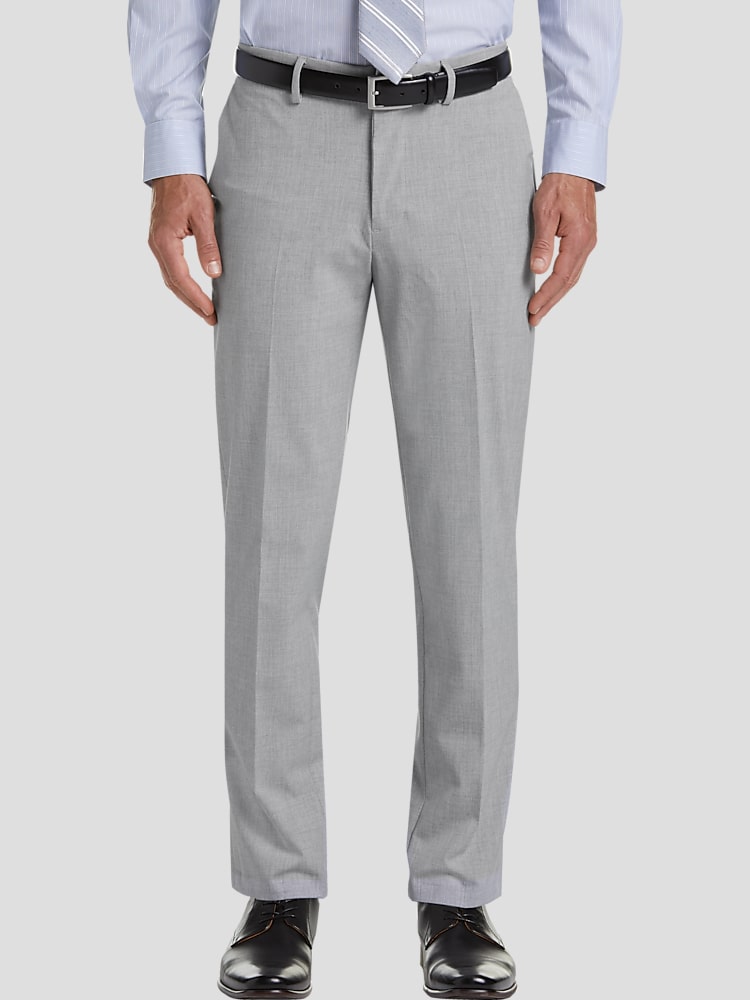 fitted lace wedding dress Haggar Men's Slim Fit Flat Front Subtle Pattern Flex Waistband Dress Pant  Charcoal at Amazon Men's Clothing store