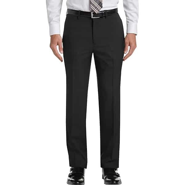 Haggar Men's Premium Comfort Slim Fit Flat Front Dress Pant Black - Size: 32W x 29L