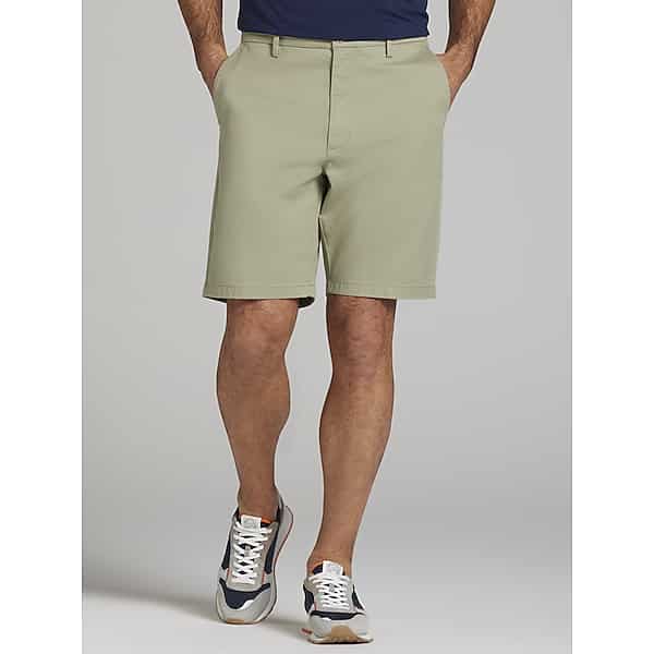 Joseph Abboud Big & Tall Men's Modern Fit Comfort Stretch Flat Front Shorts Seagrass - Size: 48 TMW223B48412