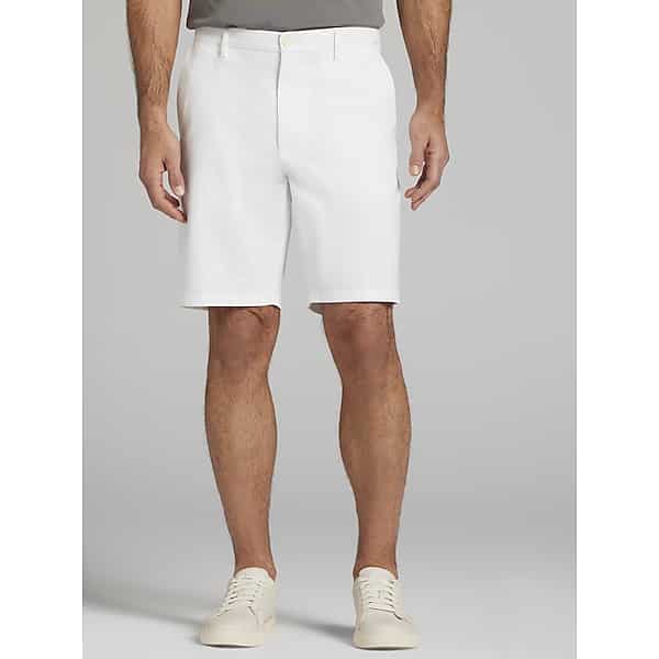 Joseph Abboud Big & Tall Men's Modern Fit Comfort Stretch Flat Front Shorts Bright White - Size: 48 TMW223B48430