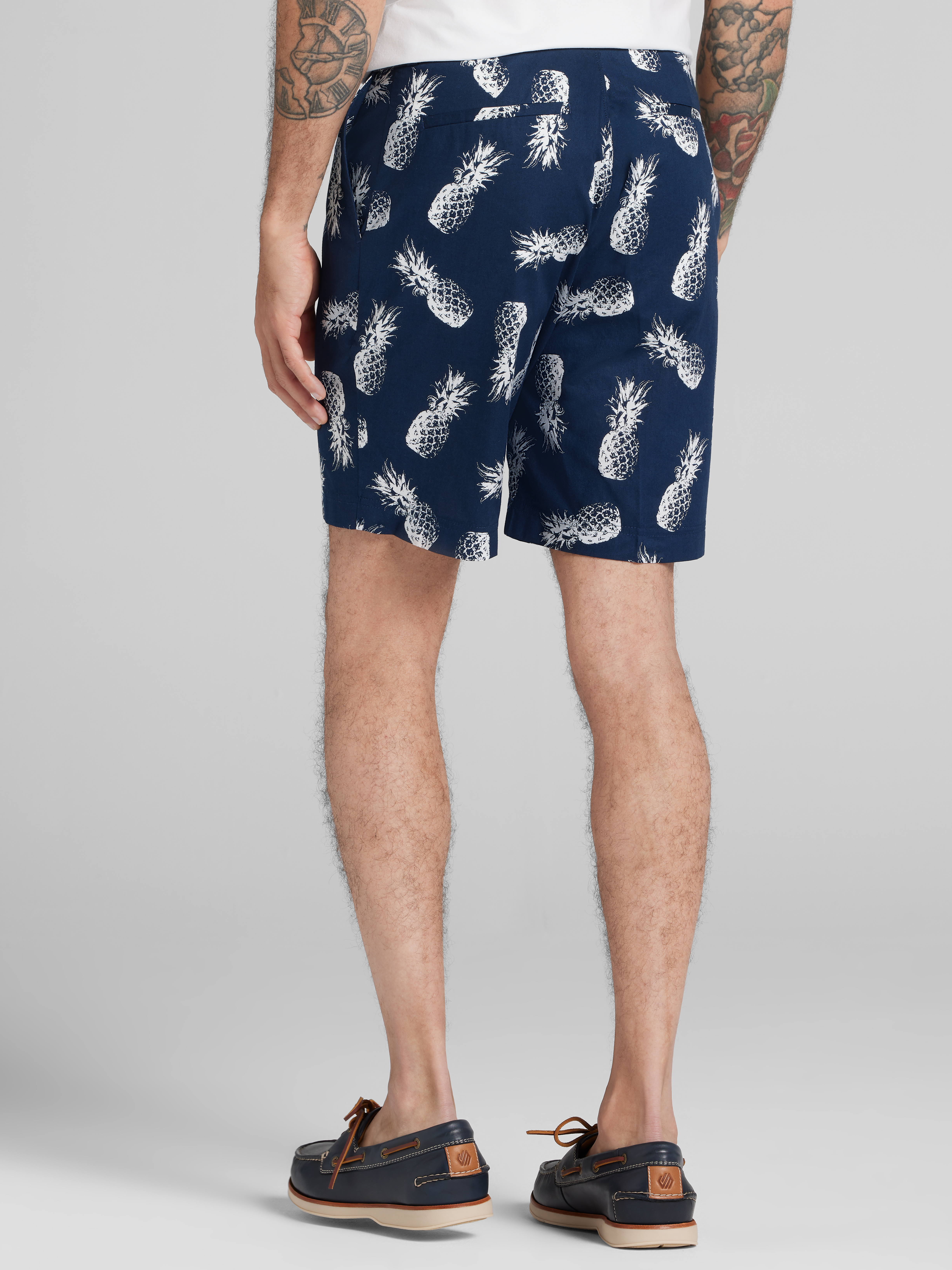 Slim Fit Linen Blend Shorts
